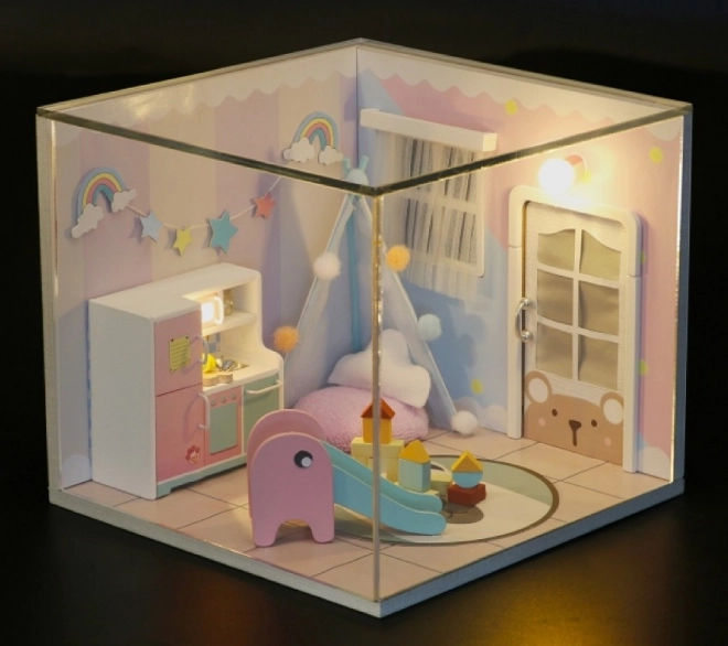 Kids Toys Rainbow House Miniature