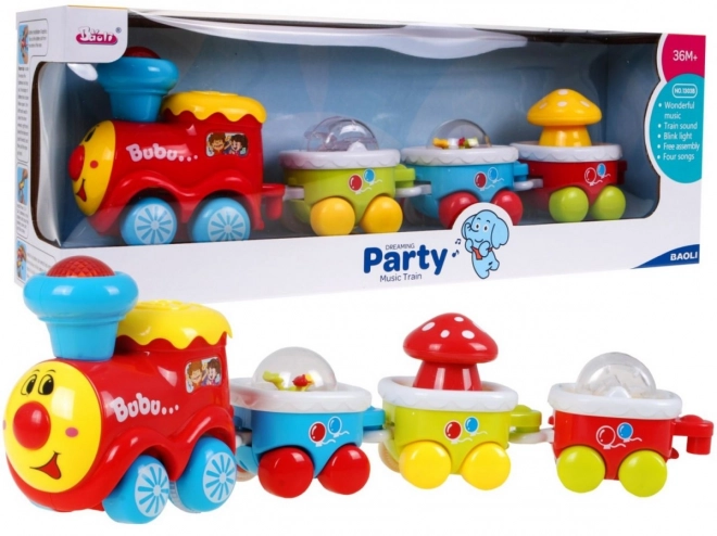 Interactive Children's Sensory Train 3+ with Rattle, Lights & Sounds