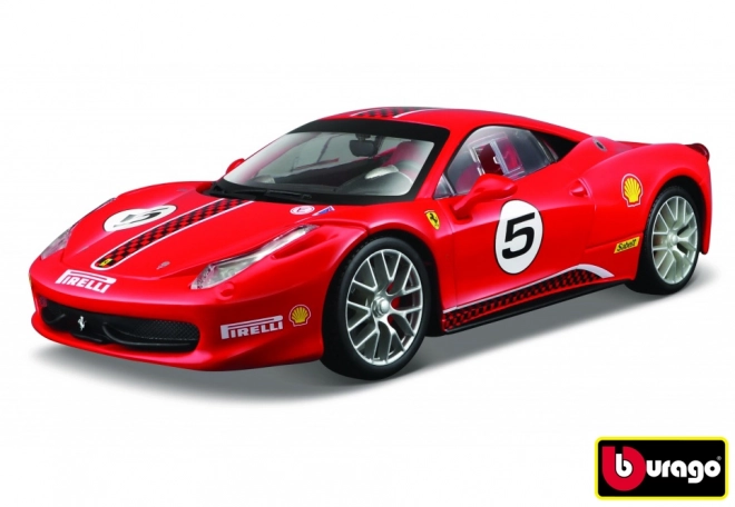 Bburago Ferrari Racing 458 Challenge Red 1:24 Scale Model