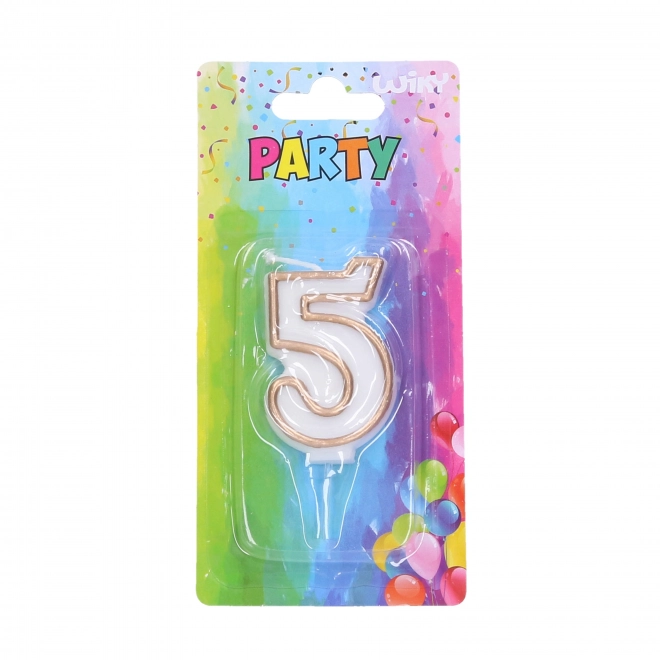 Party Candle 5 - Gold