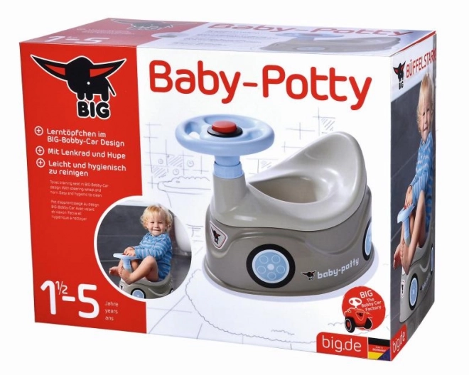 Gray Potty with Steering Wheel