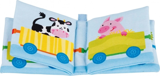 Goki Baby Crinkle Book With Train Squeaker