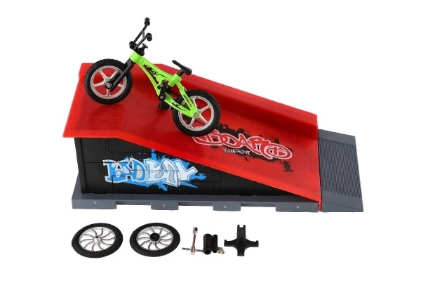 Finger Skatepark Set with Adjustable Bike and Ramp