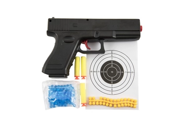 Toy Gun With Foam, Water, And Rubber Bullets