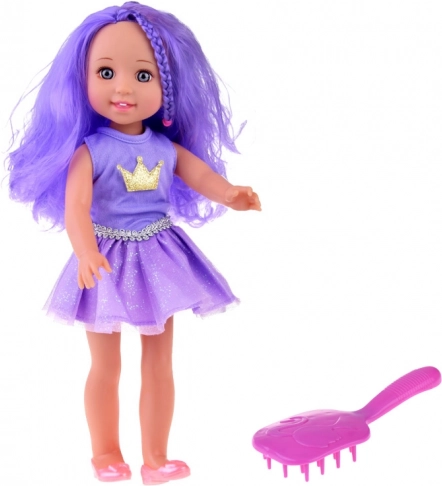 Brushable purple hair with comb