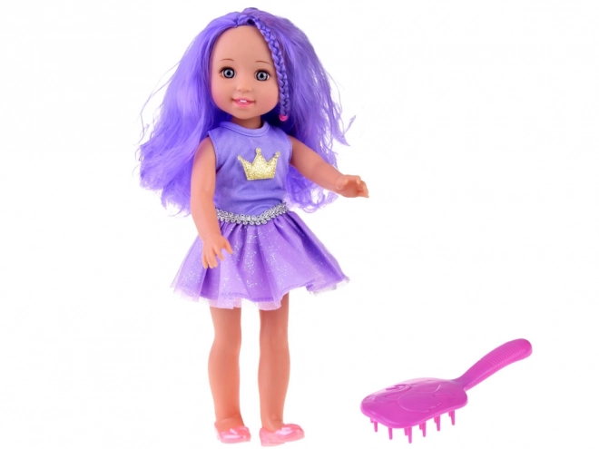 Queen of Purple Doll with Purple Hair 38 cm