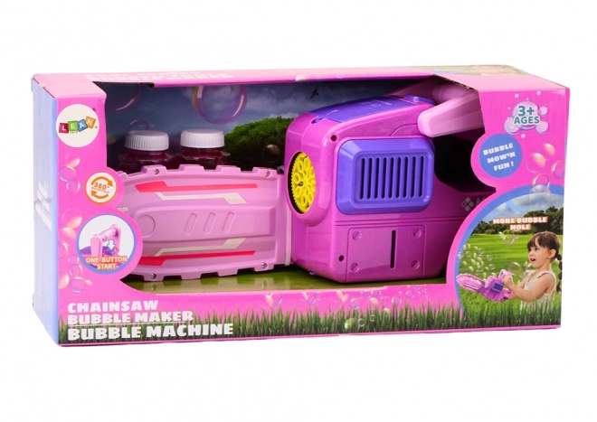 Bubble Machine Chainsaw Toy Pink