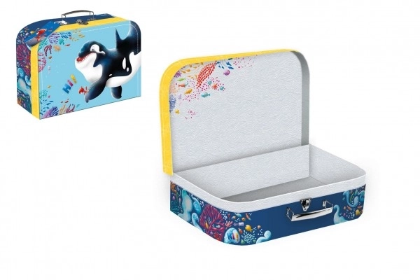 School Paper Suitcase with Orca Design