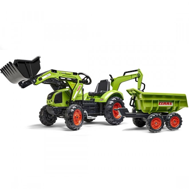 Pedal Tractor Claas Arion 430 green with front and rear scoop