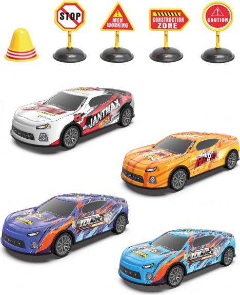 Driftende metalen auto 17,5 cm