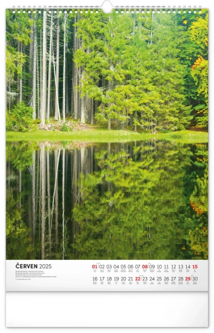 Wall Calendar National Parks of Czech and Moravia 2025