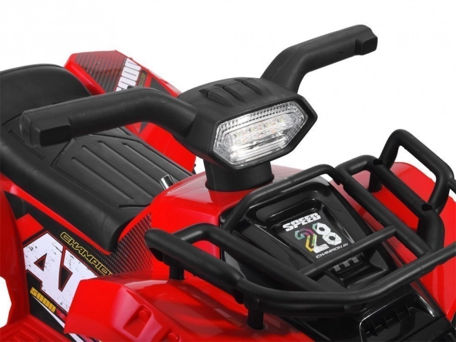 Children's Battery-Powered Quad with Lights – red