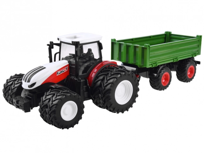 Remote Control Tractor with Green Trailer Toy