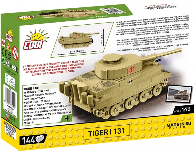 Cobi Tiger 131 Museum Tank Building Set