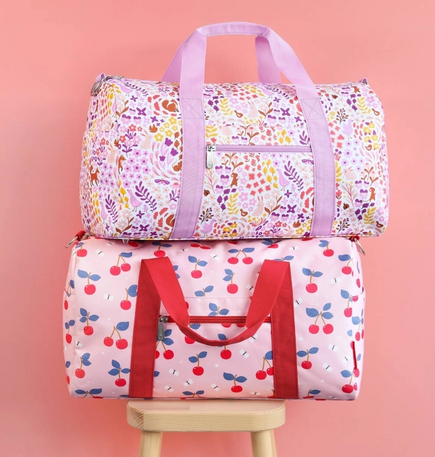 A Little Lovely Company - children's travel bag with cherry motif