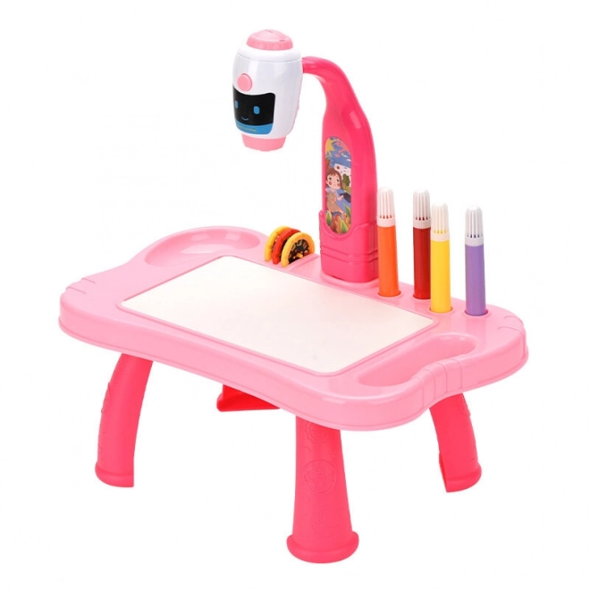 Mini Projector Robot Table 2-in-1 Accessories Pink