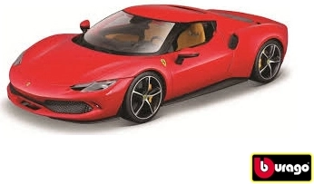 Kovinski model avtomobila Bburago Ferrari 296 GTB 1:18 rdeč