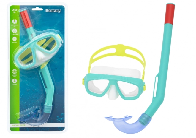 Bestway diving mask with green tube 24018