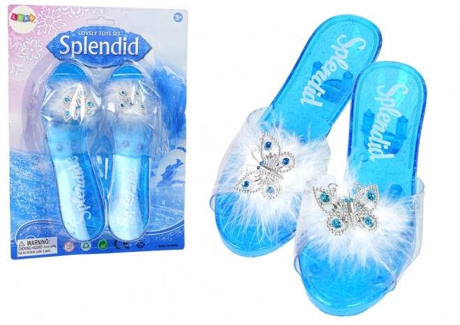 sparkling fairy princess shoes with fur