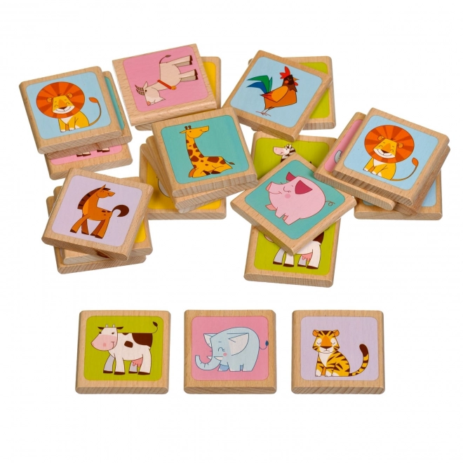 Wooden Animal Memory Game for Kids