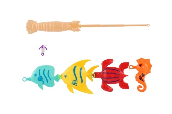 Fishing Game with Rod - Colorful Fish Set