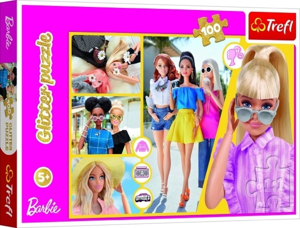 Glitter Puzzle Barbie 100 Pieces