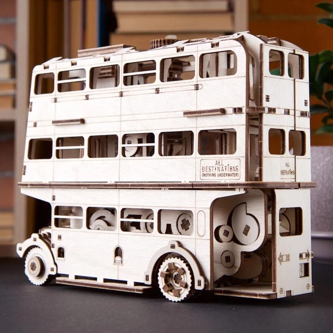 Ugears 3D Wooden Mechanical Puzzle Knight Bus from Harry Potter