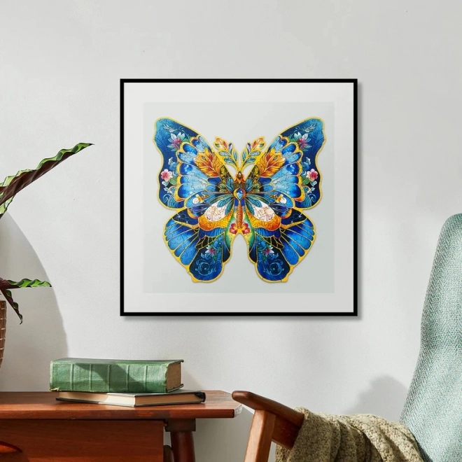Drevené puzzle Motýľ Morpho Helena