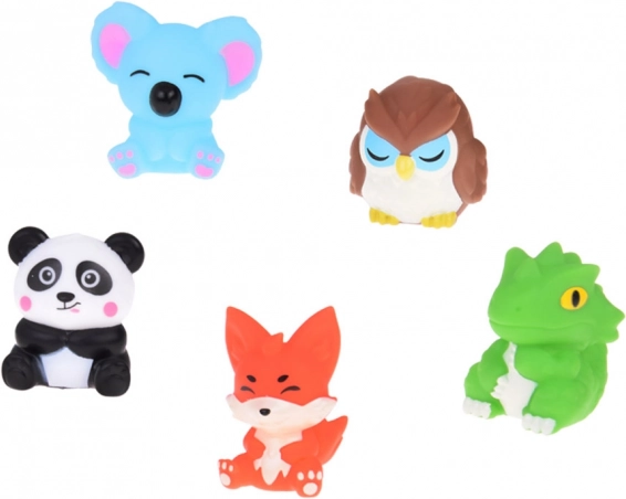 Burattini da dita in gomma animali dello ZOO - set di 5 figurine