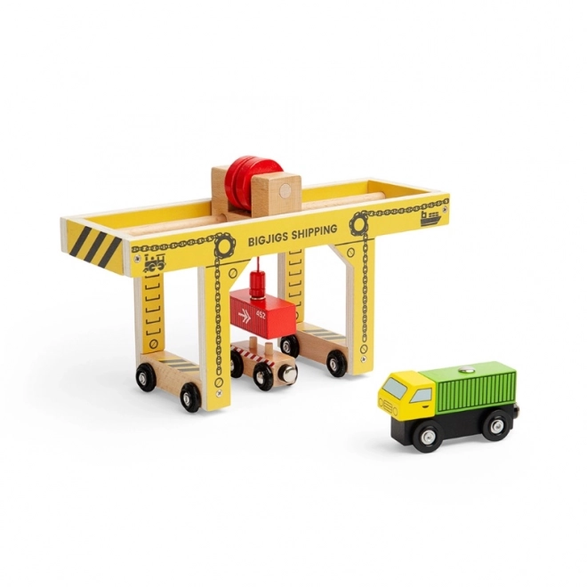 Wooden Portal Crane by Bigjigs Rail