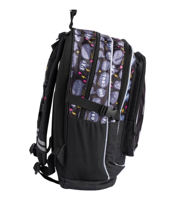 Baagl School Backpack, Pencil Case, and Gym Bag Set - Sneakers