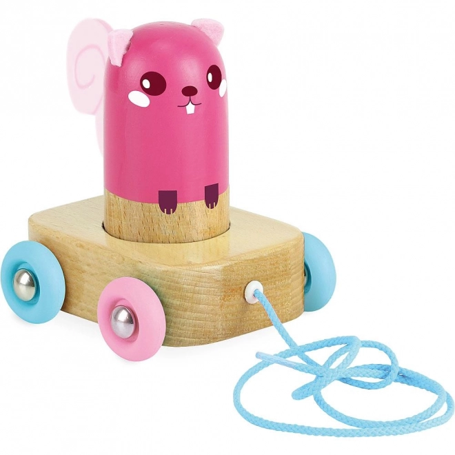 Pull-Along Toy and Rattle Squirrel