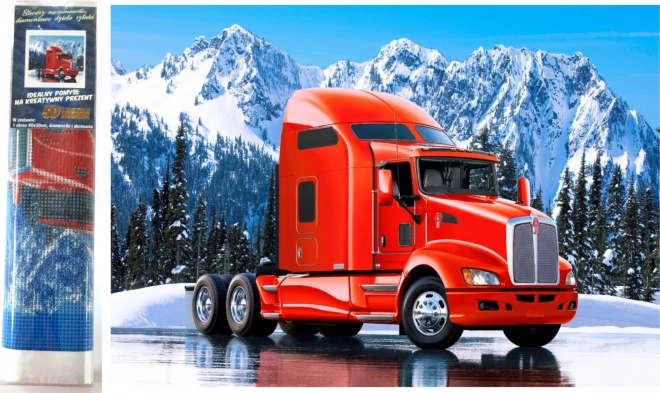 Diamond Painting Red Truck Kenworth 30x40cm