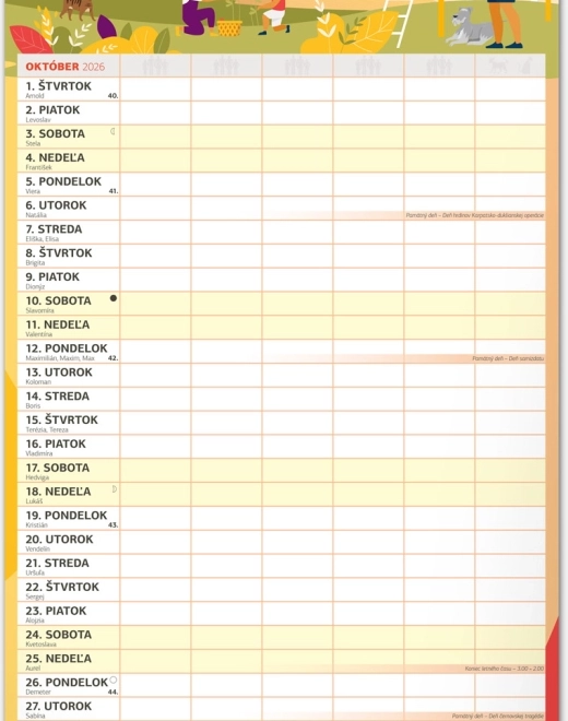 Calendrier mural Planificateur familial XXL 2026