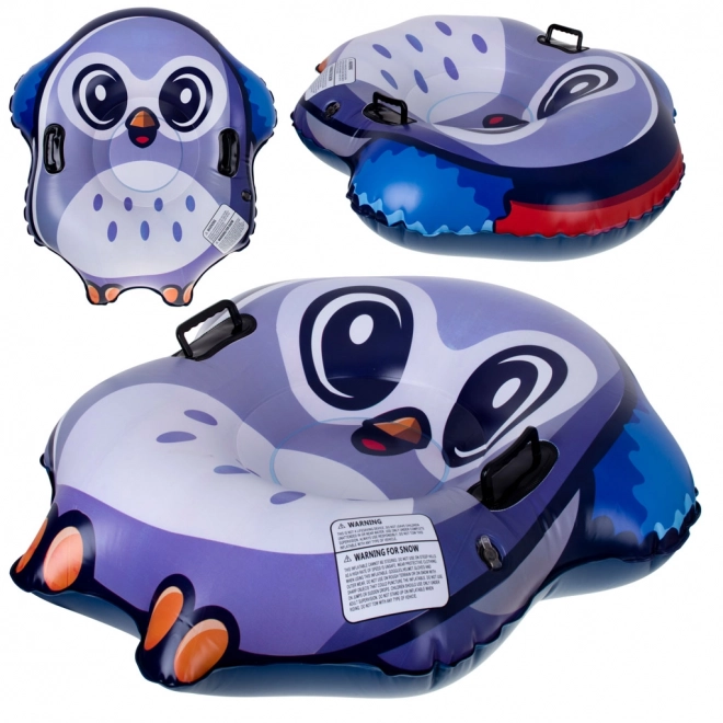 Inflatable Snow Sled with Penguin Design