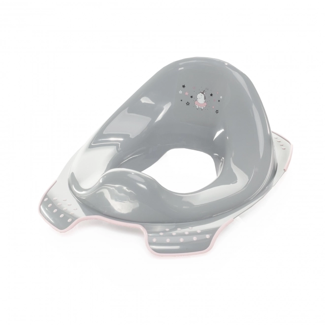 Unicorn Children's Toilet Seat Grey/Pink