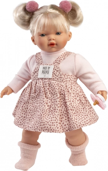 Llorens Roberta realistic doll with sounds, soft fabric body, 33 cm