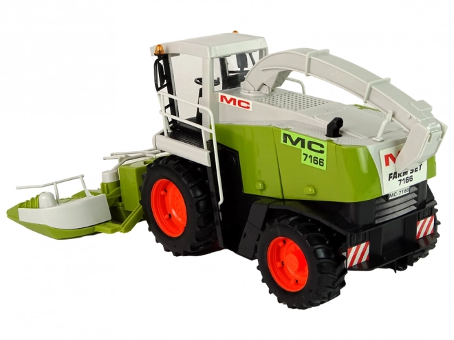 Large Green Harvester with Movable Parts