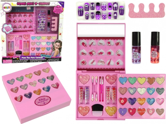 Grande palette cosmetica per bambini – ombretti, rossetti e smalti per unghie