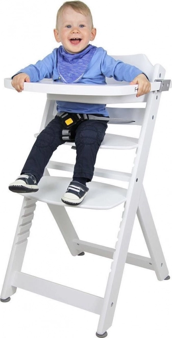 Wooden High Chair Moon White