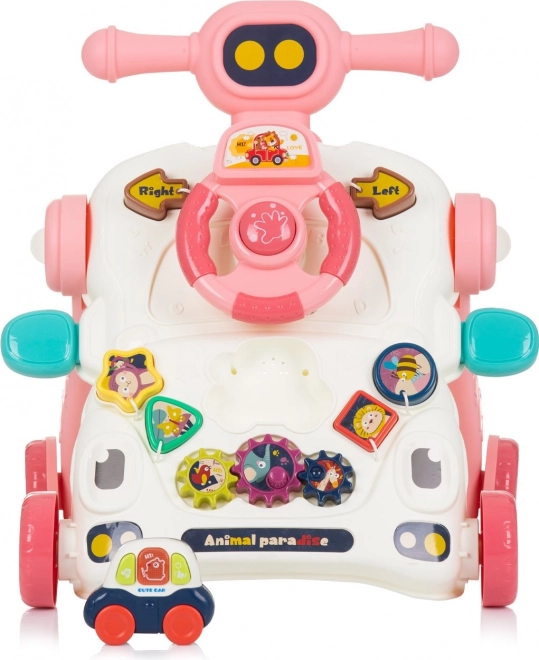 Chipolino Interactive 3-in-1 Car Walker Pink