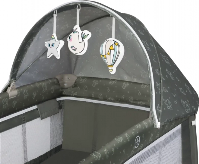 Travel Cot Lionelo Sven Plus Beige Olive