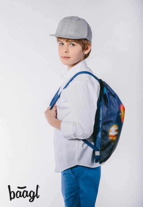 School Bag Set with Planets Design