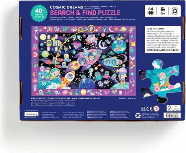 Puzzel Zoek en vind Ruimte dromen 64 stukken
