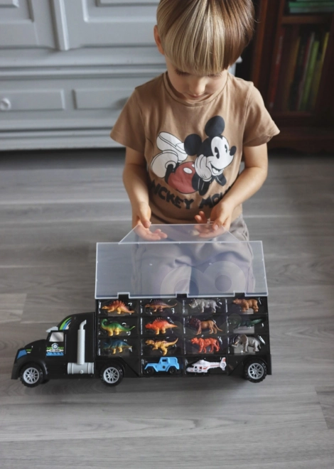 Woopie cargo truck with dinosaurs