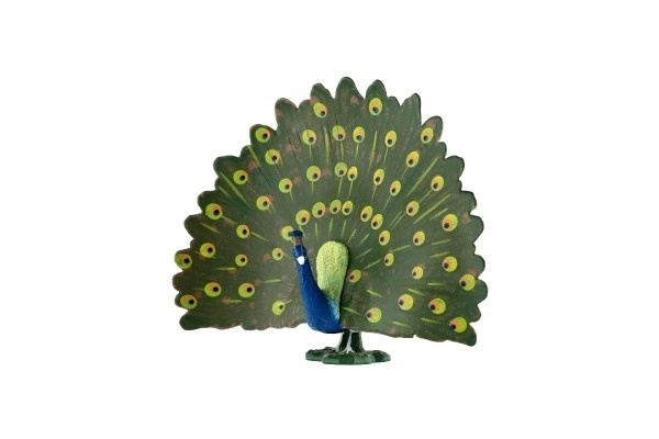 Peacock Figurine Plastic Toy 12cm