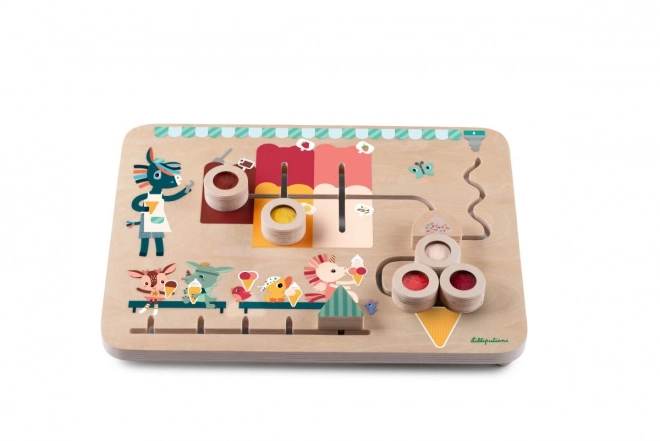 Lilliputiens - Ice Cream Wooden Maze Panel