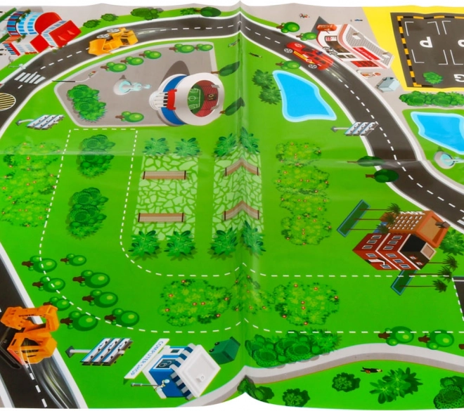 Large play mat with city and roads