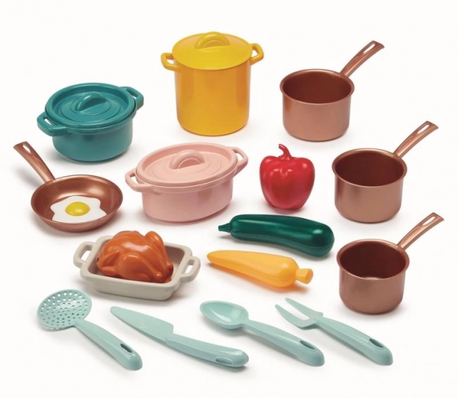 Large Kitchen Playset with Food and Cookware