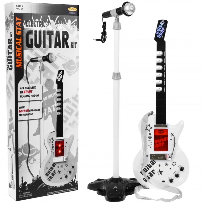 Electric Guitar and Microphone for Kids